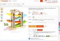 H12 outlet Small Things ultra-valued wooden children Glide Rail Car Children Toy Car Gift Box Dress