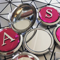 V24 micro-concealer British DAN fried chicken beauty three-dimensional diamond letter double-sided portable makeup mirror