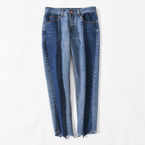 A18 original DAN recommended fried chicken slimming fashion color denim pants ankle-length pants