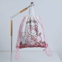 T132 export small object cute to no friends cute cat pig large capacity drawstring backpack