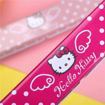 H18 Japanese DAN kept cute to no friends cute KT Meow tinplate box chopsticks spoon set