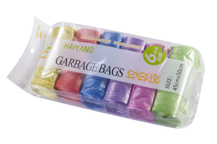 A404 Home Kitchen Small Helper Large Capacity Colorful Thickened Domestic Garbage Bag Color 6 vol.