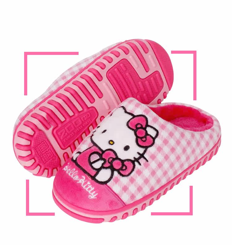 Pantoufles enfants en suède HELLO KITTY pour hiver - Ref 1035498 Image 19