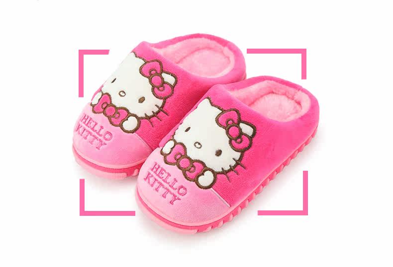 Pantoufles enfants en suède HELLO KITTY pour hiver - Ref 1035498 Image 15