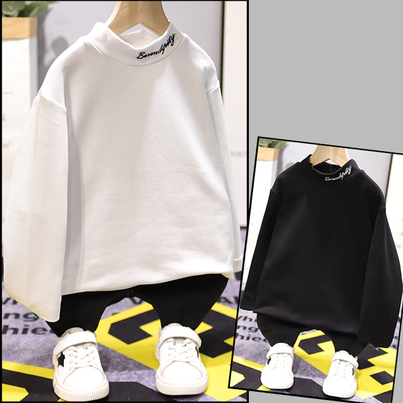 Large E small e2020 autumn winter new boy girl pure cotton long sleeve CUHK 100 hitch bottom shirt tide 2930