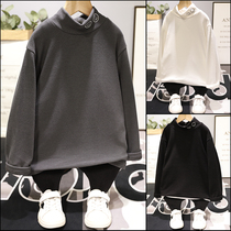 Papaya juice 2020 Winter new boy girl Half high collar Long sleeves Korean version thermostatic fever beating undershirt 56015