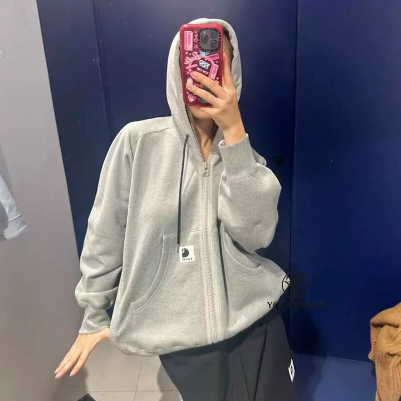 Свитшот Sacai с молнией, антибактериальный, полупальто демисезон, оверсайз