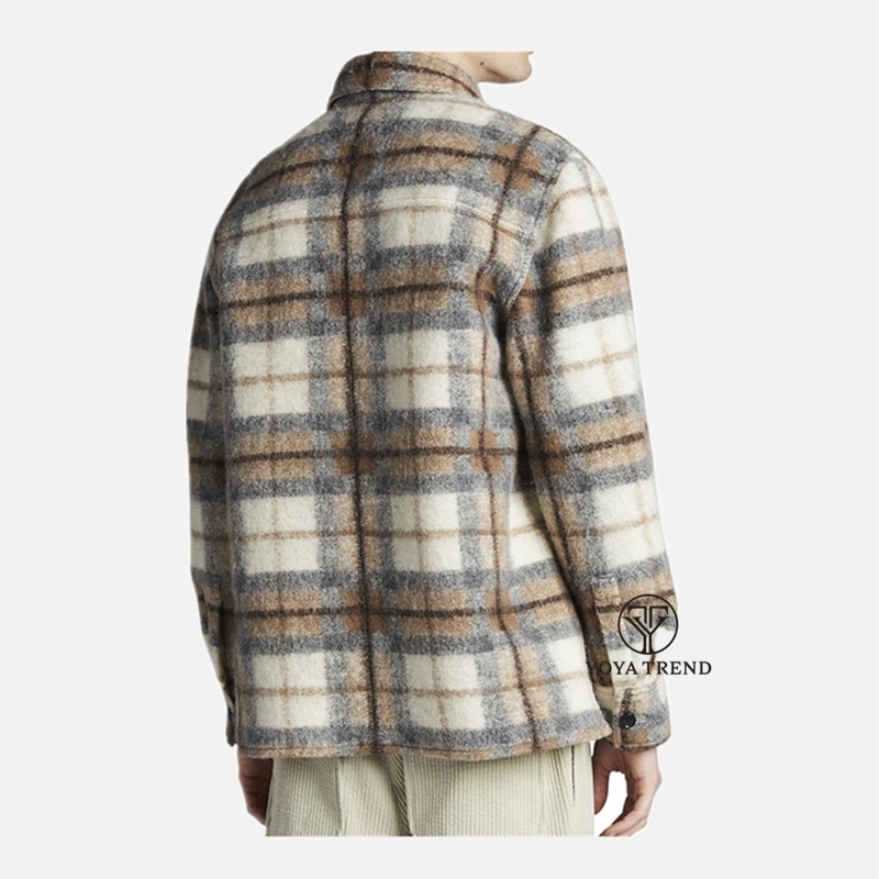 [Travis Scott ts Cactus Jack shirt 纯格子毛尼衬衫夹克外套]