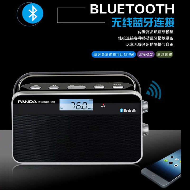 PANDA PANDA 6215 Bluetooth Radio Timing Switch Card Speaker Portable Audio Charging Semiconductor