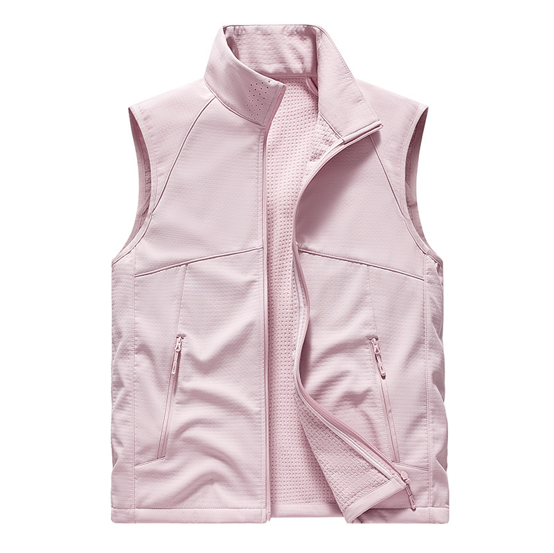 Unisex Soft Shell Vest, New Autumn and Winter Windproof and Waterproof Outdoor Fleece-Lined Warm Soft Shell Solid Color Jacket