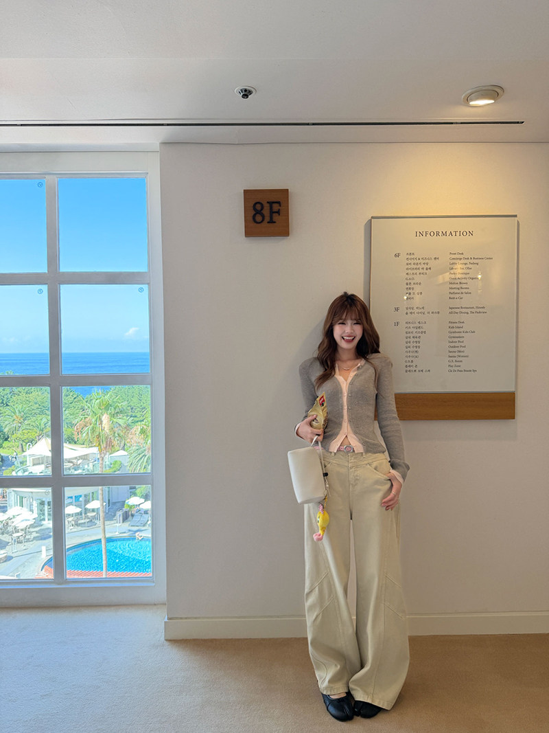 im ~까지 세련된 스택 음악 한 부서 계층의 감각 몸매 가꾸기 맨위 여성 페이크 레이어드 패치워크 색상 양모 니트 오픈 가디건 상세 이미지 24