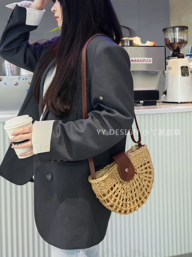 Летняя ретро соломенная сумка через плечо, пляжная плетеная сумка на одно плечо, небольшая сумка