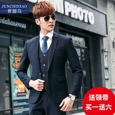 Men's slim suit white suit suit white wedding dress Korean suit suit suit suit interview suit man