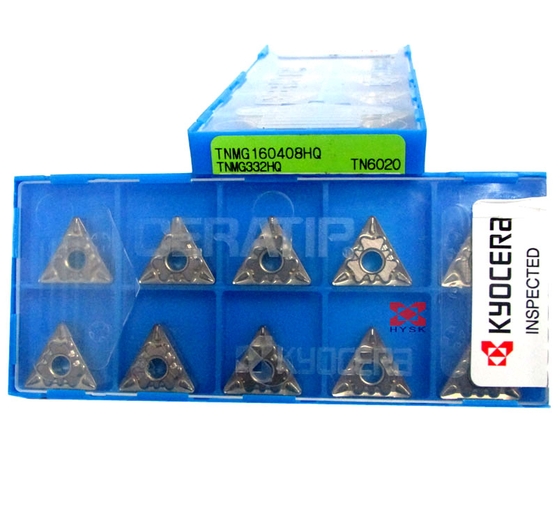 Numerical control knife with upper blade TNMG160408HQ TN6020 ceramic triangular bright grey ceramic cutter head