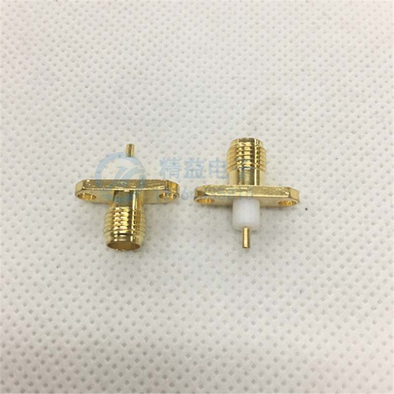 Gold plated flange female head SMA-KFD-5 2 holes SMA mother seat outer screw inner hole -KFD3 rhombus SMA seat