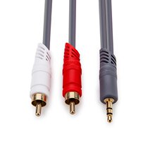 3 5mm turn double lotus flower divided into two fever subwoofer audio cable mobile phone computer speaker cable dedicated