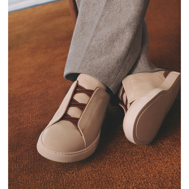 For Vip Only |   New Zealand Top-Quality Cowhide/Triplestitch Cross-Strap Sneakers Az344