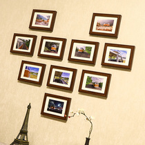 Nordic style 10 photo frame combination love creative photo wall Study bedroom background wall Wedding studio printing