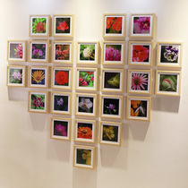 27 square photo frame love combination photo wall Photo frame wall Living room study Bedroom Dining room aisle Sofa background wall