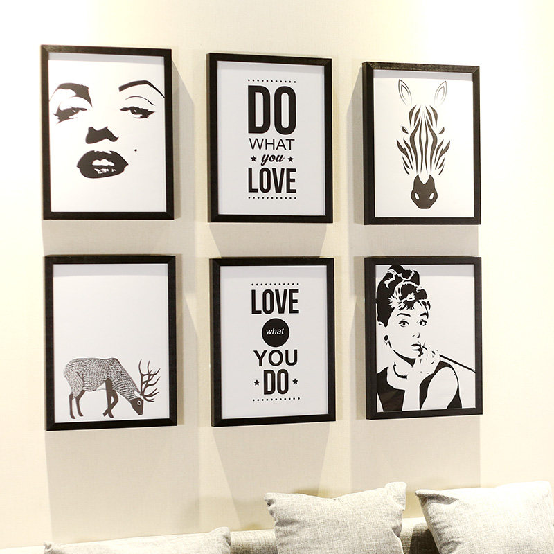 Nordic style 6 16-inch photo frame combination photo wall photo frame wall sofa background wall living room dining room study promotion