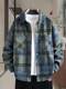 春秋季新款格子外套男青少年初中学生牛仔夹克上衣男装士休闲衬衫