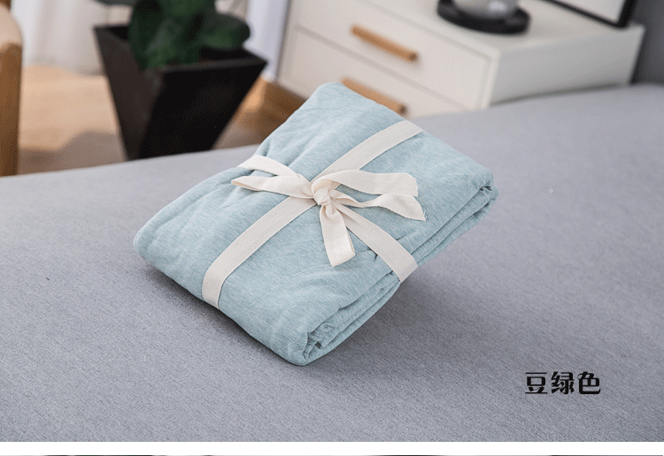 Khăn trải giường bằng vải cotton dệt kim đơn màu giường đơn 笠 ngủ nude bông cotton 1,5 / 1,8 giường - Khăn trải giường drap giường cotton
