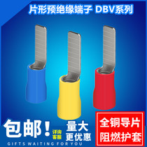 Cold-pressed terminal block DBV1 25 2 5 5-10 14 18 Sheet-shaped pre-insulated end DZ47 air-open nose