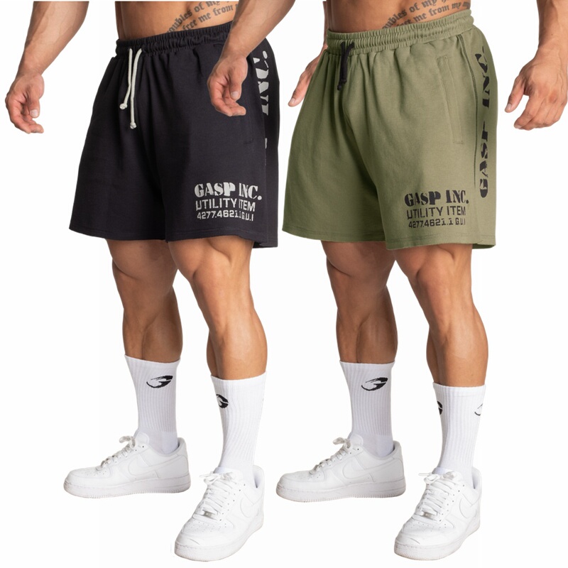 New American-Style Summer Men's Sports Shorts for Running, Fitness, Loose, Breathable, Training, Casual, Street Style, Quarter-Length Shorts, Trendy