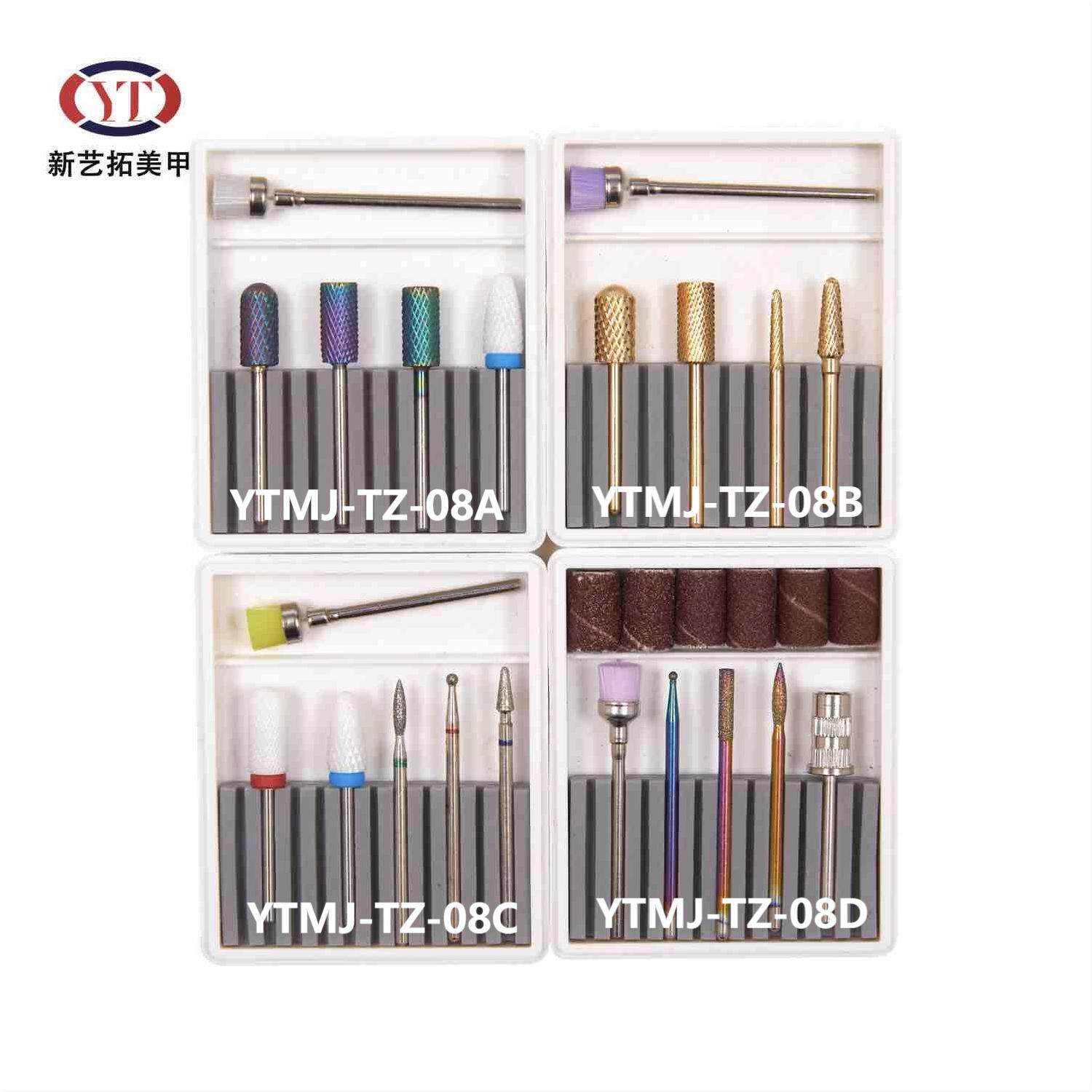 YTMJ-TZ-08 nail removal front manicure set diamond grinding head grinding needle grinding head combination box