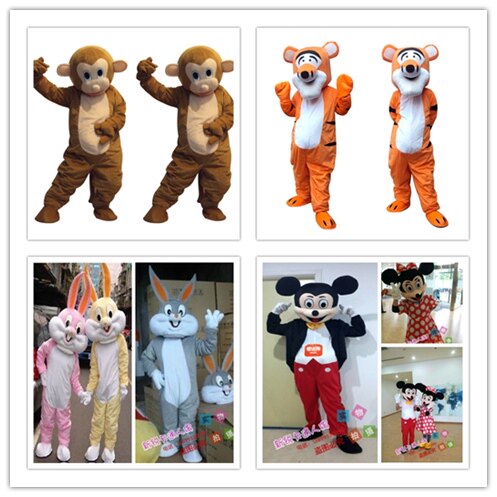 Mickey Mouse Mickey Gray Wolf Rabbit Garfield Tiger Animal Cartoon Walking Puppet Costume Annual Meeting Cos Props