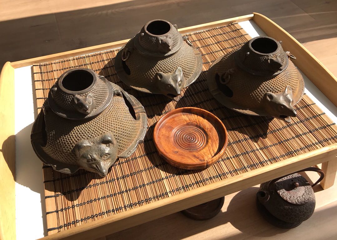 Second Hand Japan Imported Tea Tea Tea Tea Teapot Ghost Wind Stove Fire Stove Tobacco Ashtray Lavender Stove Warm Teapot Stove Small Wind Stove Tea Channel