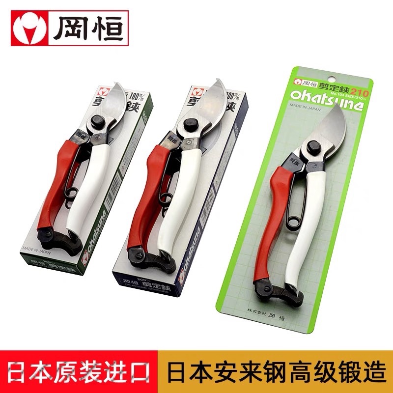 Japan's original imported Gang Heng pruning shears Gang Heng shear Hitachi Anlai Steel professional bonsai gardening fruit tree pruning knife