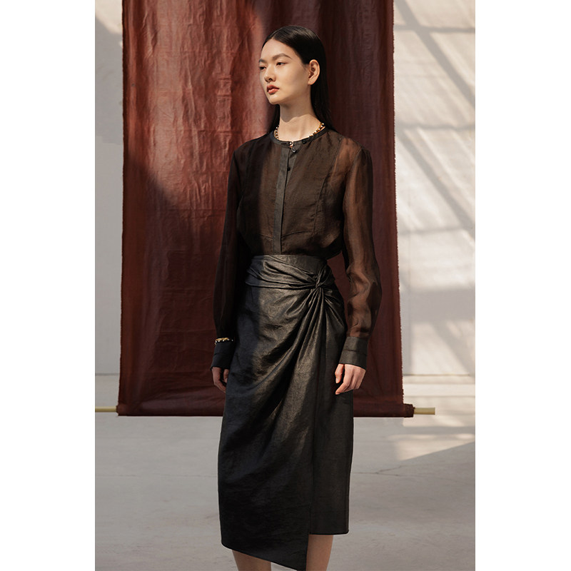 Spot CCHER is pure hand - colored and skirted half skirt Sisi and women's clothing XBAE 6156