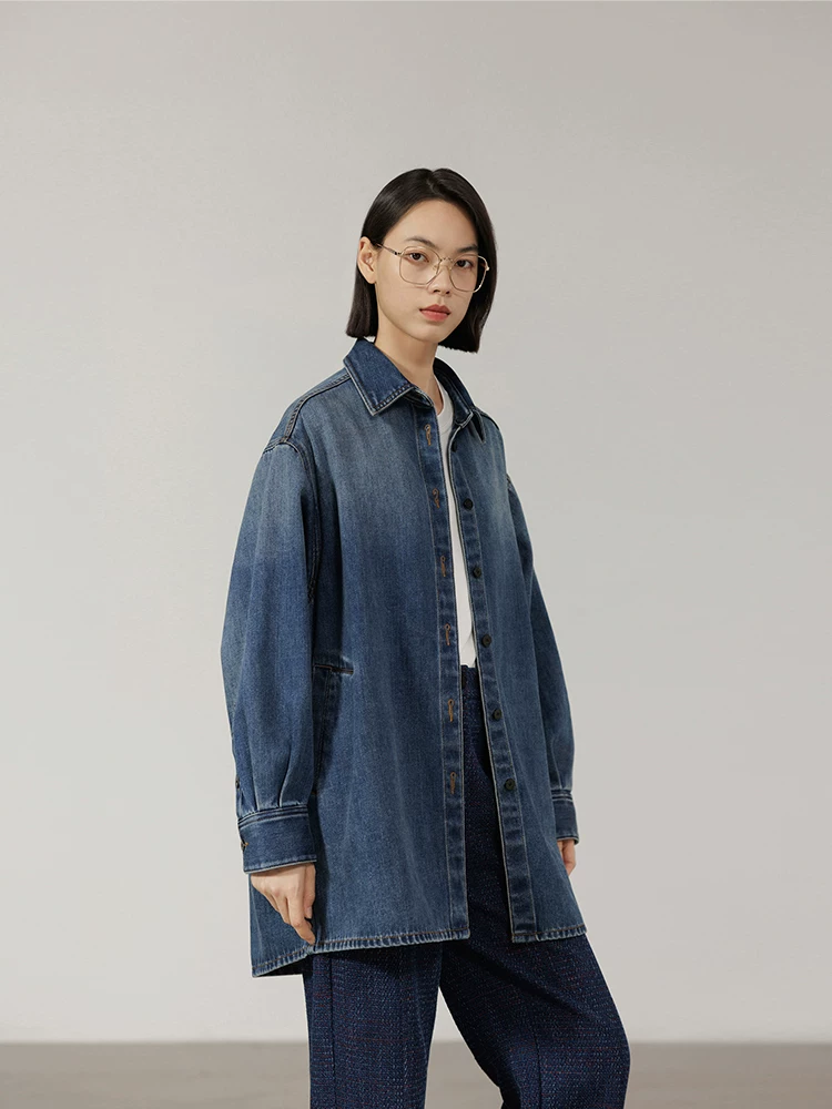 Spot CCHER "Classic Reshape" Shacket деним куртка мид-лонг хлопок Xixi и женский xwnf8399