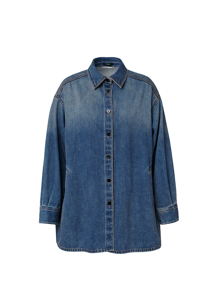 Spot CCHER "Classic Reshape" Shacket деним куртка мид-лонг хлопок Xixi и женский xwnf8399