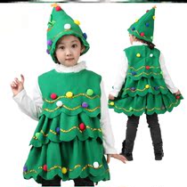 New Christmas Costumes Children Christmas Tree Performance Dance Costumes Christmas Gifts Tree Hat Performance Conserved Wholesale