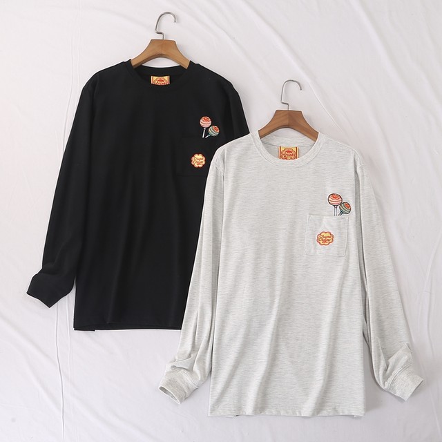 Lollipop embroidered sweatshirt cotton blend casual and versatile