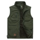 Cộng với nhung cộng với vest nam trung niên vest vest vai ngoài trời vest nam nhiều túi chụp ảnh cộng với áo vest cotton áo khoác nam thu đông