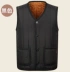 Cộng với nhung dày trung niên vest mùa đông nam sang trọng lót bông ấm áo vest cha vest vest nam áo ba lỗ tanktop nam Áo vest cotton