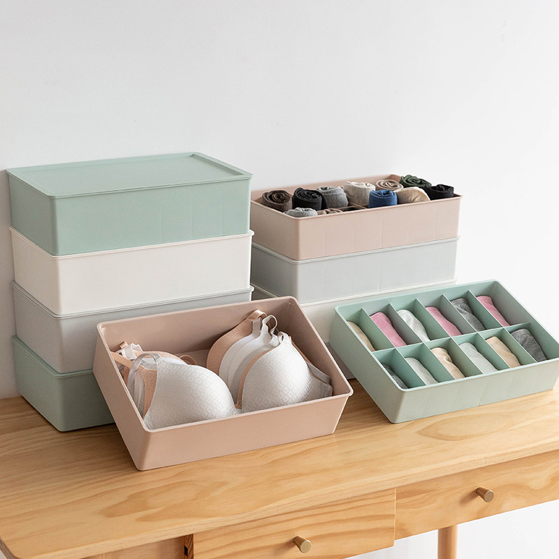 Lingerie containing box Socks Underwear finishing box Plastic with lid clothing Clothing Case Drawer compartment Drawer Compartment Box