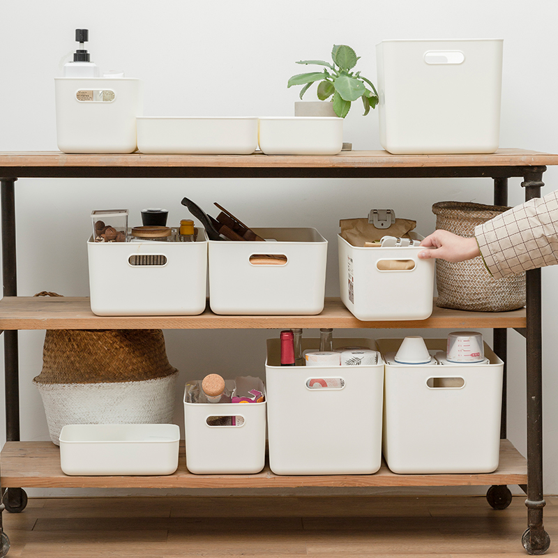 Desktop containing box Cosmetic Dressings Mask containing basket snacks Kitchen Debris Finishing Basket With Lid Plastic