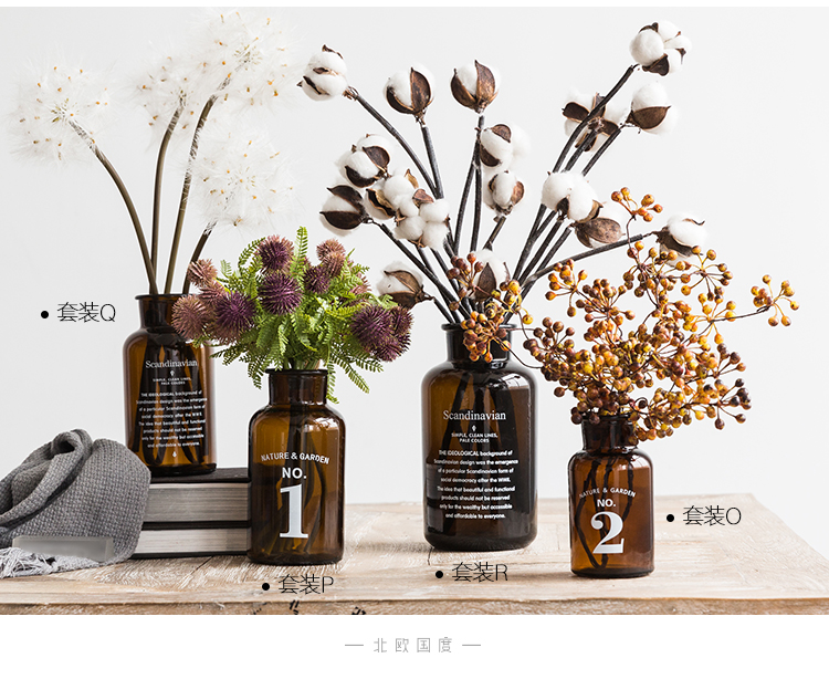 Các nước Bắc Âu Davide dược loạt bình thủy tinh nhỏ - mô hình gồm chữ và số phòng khách trang trí hoa - Trang trí nội thất dcor phòng ngủ nhỏ không giường