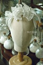 Han Xiao New Product flat ancient method embroidered lace hair hoop temperament beautiful wedding sold out