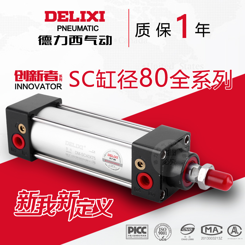 Delixi's new standard cylinder DM-SC80X25X5X100 125 150 175 200 300 magnetic