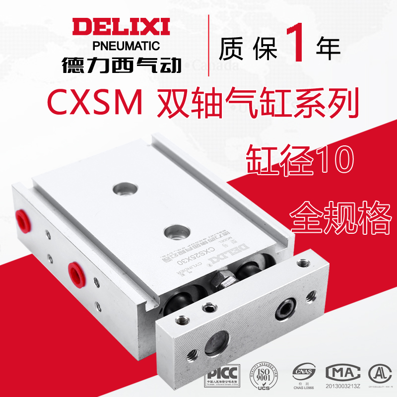 Delixi small double-rod double-shaft cylinder CXSM CXS TR10-10*10 20 30 40 50 60 100