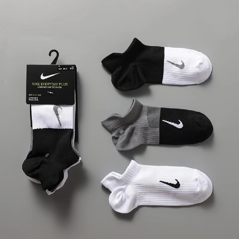 Nike Quick-Drying Breathable Training Sports Casual Short Socks 3 Pairs Cv2964-904