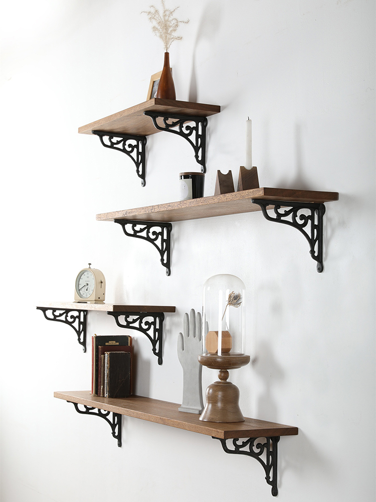 Mushroom space) log word partition The Republic of China made old cast iron size number bearing plate shelf board tripod frame