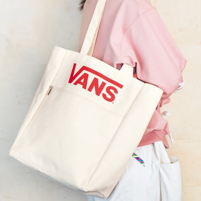 Ishihara Satomi tide brand off-white zipper canvas shopping bag Japanese magazine one-shoulder student all-match tote bag cotton