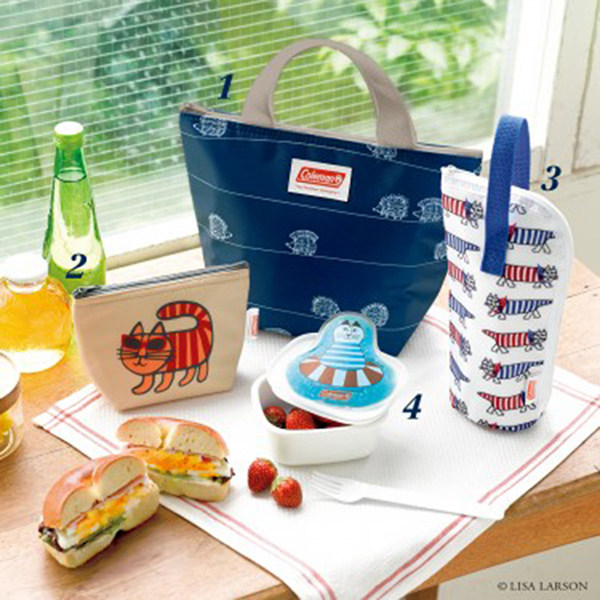 Fashion magazine appendix Insulation bag portable lunch bag Lisa Cat cute insulation cup cover storage bag