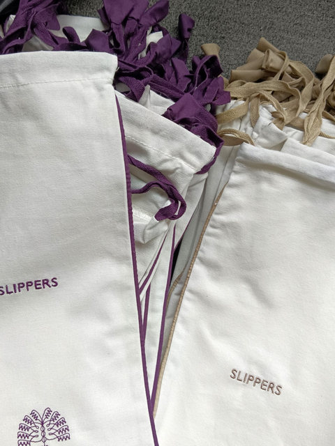 Foreign trade order thickened cotton drawstring dustproof storage bag underwear socks single shoes tie-out exquisite single shoes bag